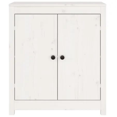 Buffets 2 pcs blanc 70x35x80 cm bois massif de pin