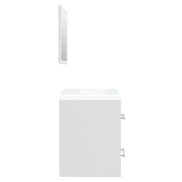 Meuble lavabo avec bassin intégré Blanc Bois d'ingénierie