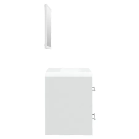 Meuble lavabo avec bassin intégré Blanc Bois d'ingénierie