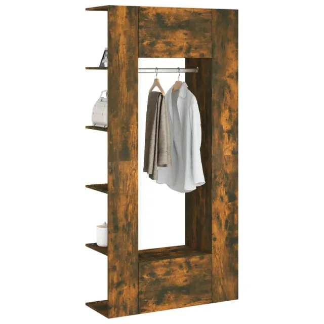 Armoires de couloir 2 pcs chêne fumé bois d'ingénierie