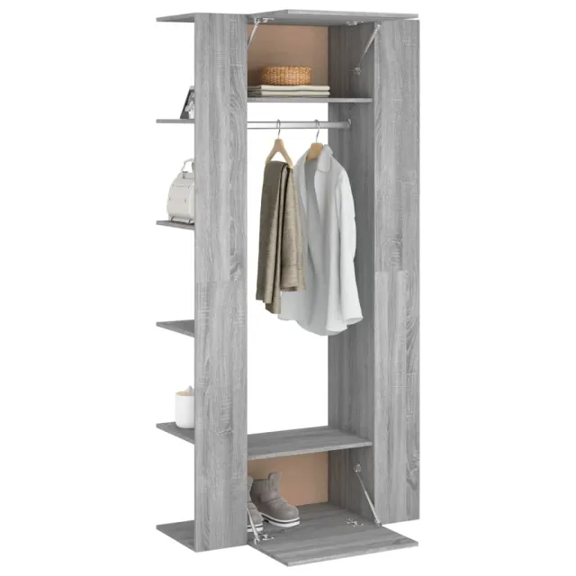 Armoires de couloir 2 pcs sonoma gris Bois d'ingénierie