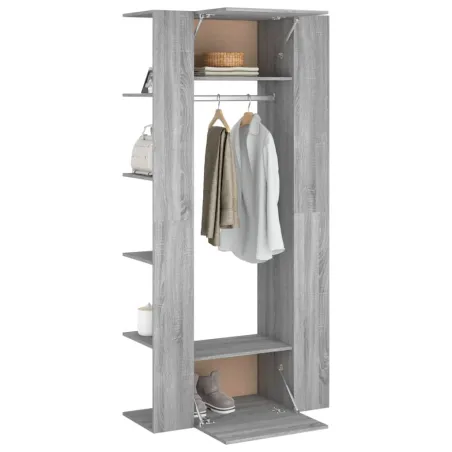 Armoires de couloir 2 pcs sonoma gris Bois d'ingénierie