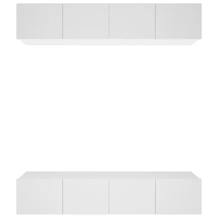Meubles TV 4 pcs blanc 80x30x30 cm bois d'ingénierie 2