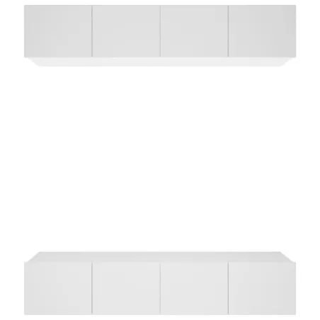 Meubles TV 4 pcs blanc 80x30x30 cm bois d'ingénierie