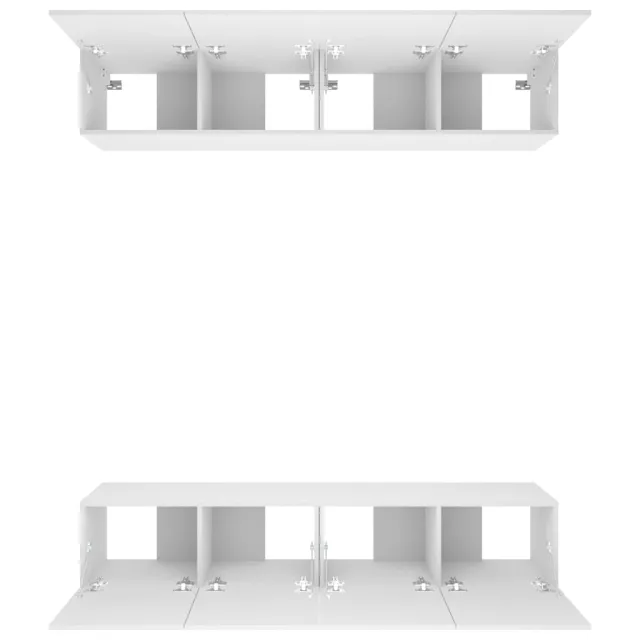Meubles TV 4 pcs blanc 80x30x30 cm bois d'ingénierie