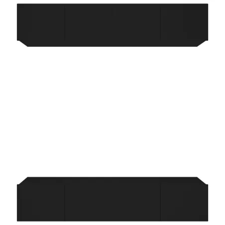 Meubles TV 4 pcs Noir 80x30x30 cm Bois d'ingénierie