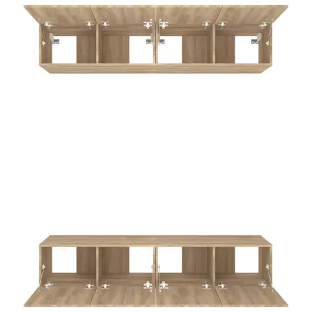 Meubles TV 4 pcs chêne sonoma 80x30x30 cm bois d'ingénierie
