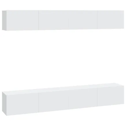 Meubles TV muraux 4 pcs blanc 100x30x30 cm 2