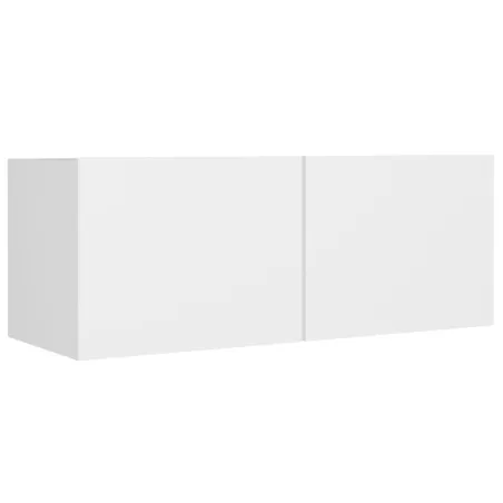Ensemble de meubles TV 4 pcs Blanc Bois d'ingénierie