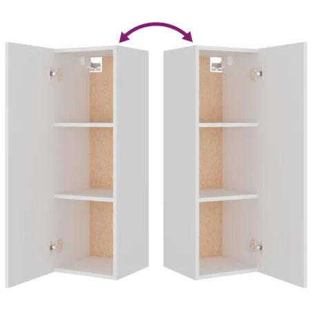 Ensemble de meubles TV 4 pcs Blanc Bois d'ingénierie