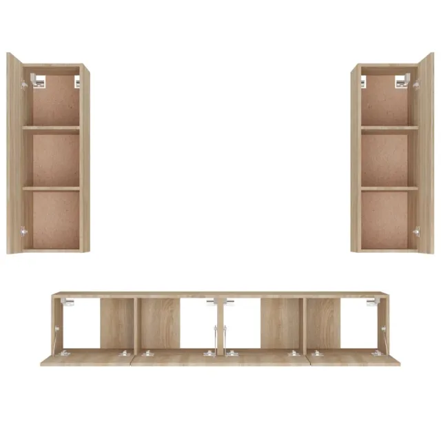 Ensemble de meubles TV 4 pcs Chêne sonoma Bois d'ingénierie