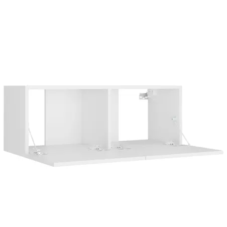 Ensemble de meubles TV 8 pcs Blanc Bois d'ingénierie
