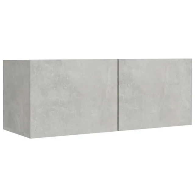 Ensemble de meubles TV 8 pcs Gris béton Bois d'ingénierie