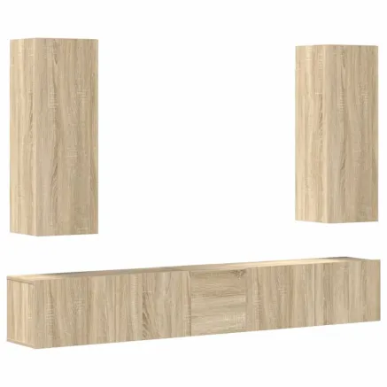 Ensemble de meubles TV 5 pcs Chêne sonoma Bois d'ingénierie 2