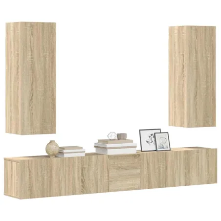 Ensemble de meubles TV 5 pcs Chêne sonoma Bois d'ingénierie