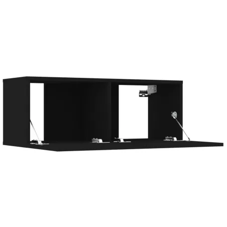 Ensemble de meubles TV 6 pcs Noir Bois d'ingénierie