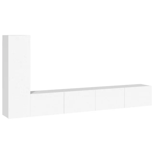Ensemble de meubles TV 3 pcs Blanc Bois d'ingénierie