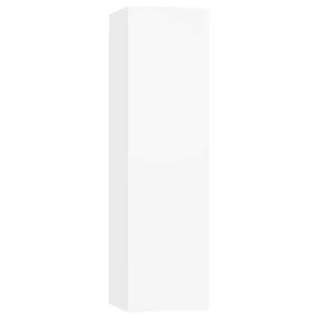 Ensemble de meubles TV 3 pcs Blanc Bois d'ingénierie