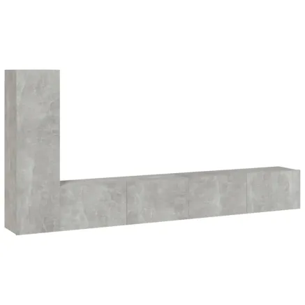 Ensemble de meubles TV 3 pcs Gris béton Bois d'ingénierie 2