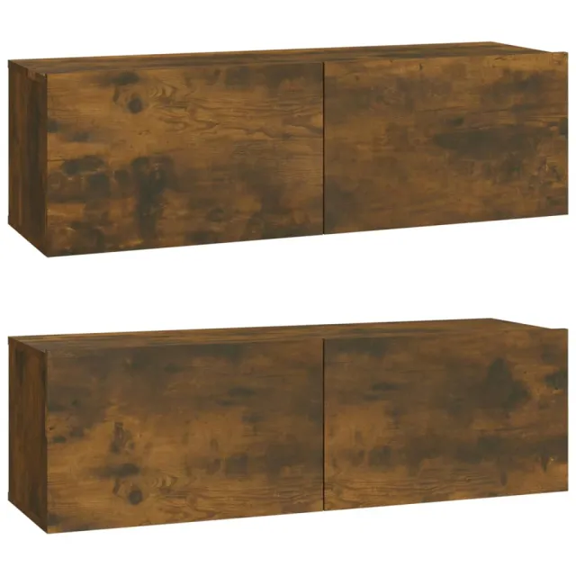 Ensemble de meubles TV 3 pcs Chêne fumé Bois d'ingénierie