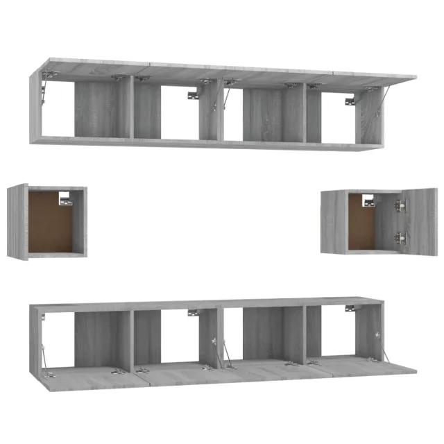 Ensemble de meubles TV 6 pcs Sonoma gris Bois d'ingénierie