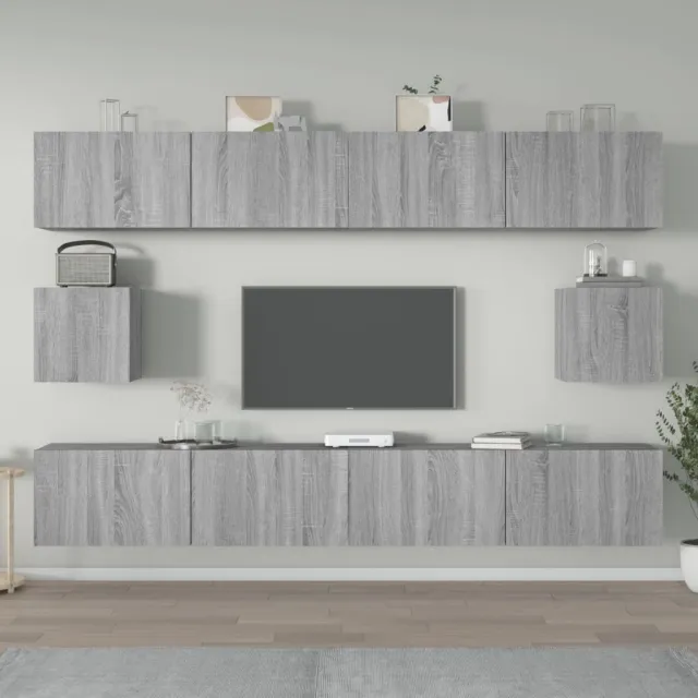 Ensemble de meubles TV 6 pcs Sonoma gris Bois d'ingénierie