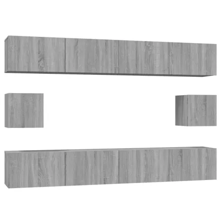 Ensemble de meubles TV 6 pcs Sonoma gris Bois d'ingénierie 2