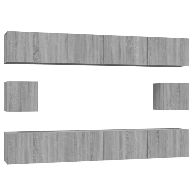 Ensemble de meubles TV 6 pcs Sonoma gris Bois d'ingénierie