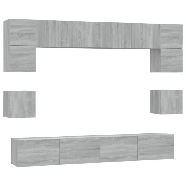 Ensemble de meubles TV 8 pcs Sonoma gris Bois d'ingénierie
