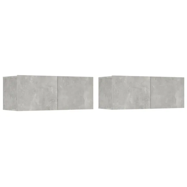 Ensemble de meubles TV 5 pcs Gris béton Bois d'ingénierie