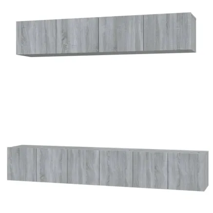 Ensemble de meubles TV 5 pcs Sonoma gris Bois d'ingénierie 2