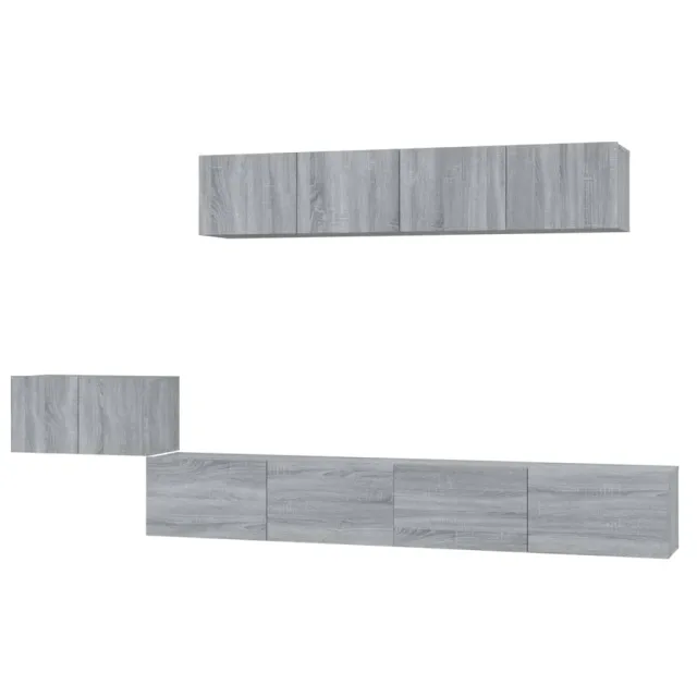 Ensemble de meubles TV 5 pcs Sonoma gris Bois d'ingénierie