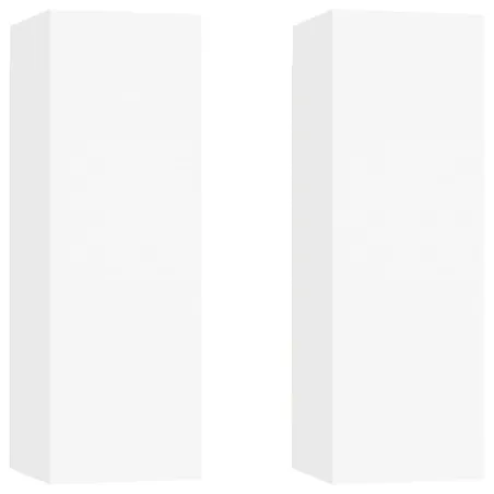 Ensemble de meubles TV 6 pcs Blanc Bois d'ingénierie