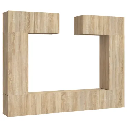 Ensemble de meubles TV 6 pcs Chêne sonoma Bois d'ingénierie 2