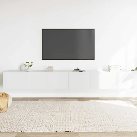 Ensemble de meubles TV 3 pcs Blanc Bois d'ingénierie