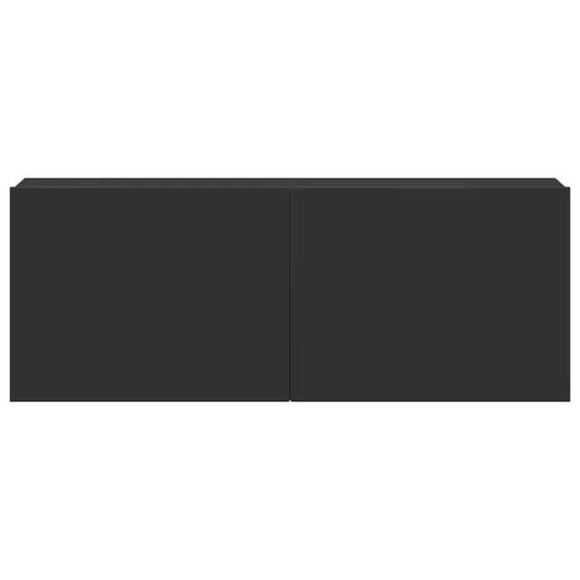 Ensemble de meubles TV 3 pcs Noir Bois d'ingénierie