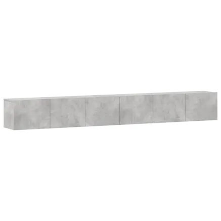 Ensemble de meubles TV 3 pcs Gris béton Bois d'ingénierie 2