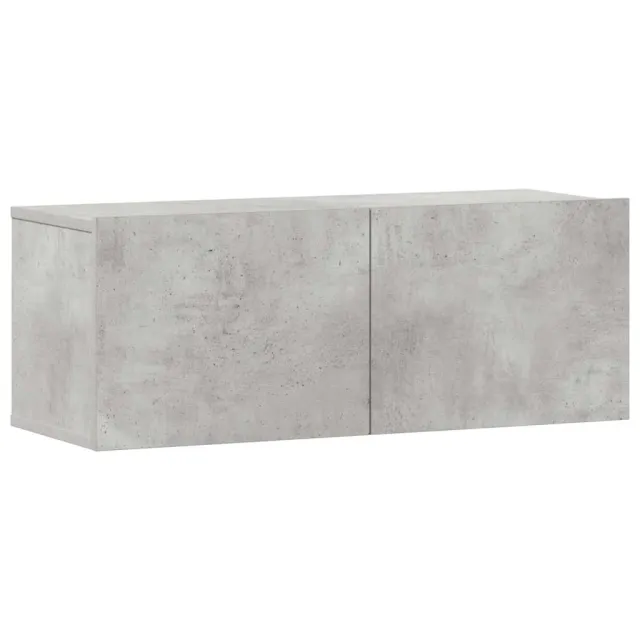 Ensemble de meubles TV 3 pcs Gris béton Bois d'ingénierie