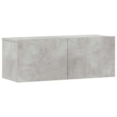 Ensemble de meubles TV 3 pcs Gris béton Bois d'ingénierie