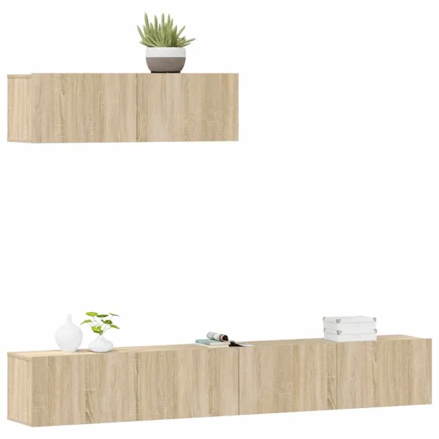 Ensemble de meubles TV 3 pcs Chêne sonoma Bois d'ingénierie
