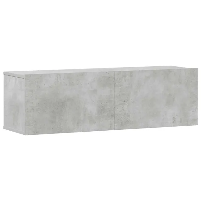 Ensemble de meubles TV 3 pcs Gris béton Bois d'ingénierie