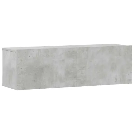 Ensemble de meubles TV 3 pcs Gris béton Bois d'ingénierie