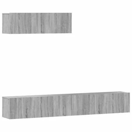 Ensemble de meubles TV 3 pcs Sonoma gris Bois d'ingénierie