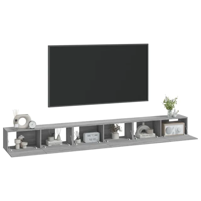 Ensemble de meubles TV 3 pcs Sonoma gris Bois d'ingénierie