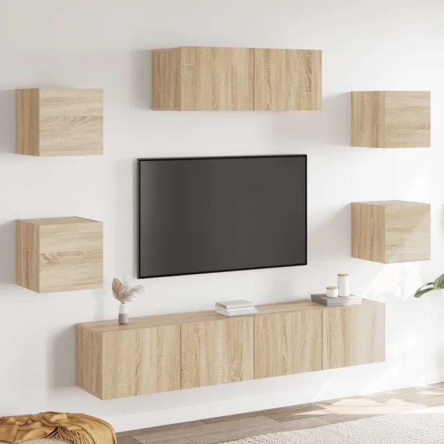 Ensemble de meubles TV 7 pcs Chêne sonoma Bois d'ingénierie