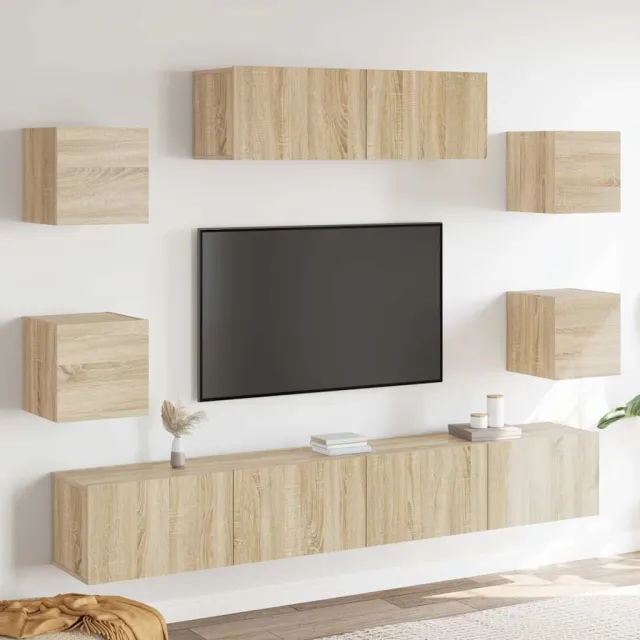 Ensemble de meubles TV 7 pcs Chêne sonoma Bois d'ingénierie