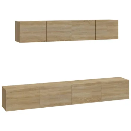 Ensemble de meubles TV 4 pcs Chêne sonoma Bois d'ingénierie 2