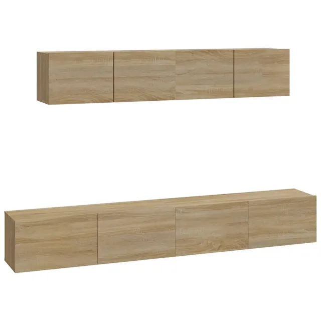 Ensemble de meubles TV 4 pcs Chêne sonoma Bois d'ingénierie