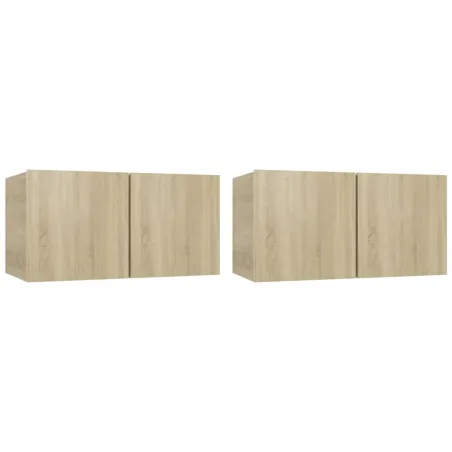 Ensemble de meubles TV 4 pcs Chêne sonoma Bois d'ingénierie