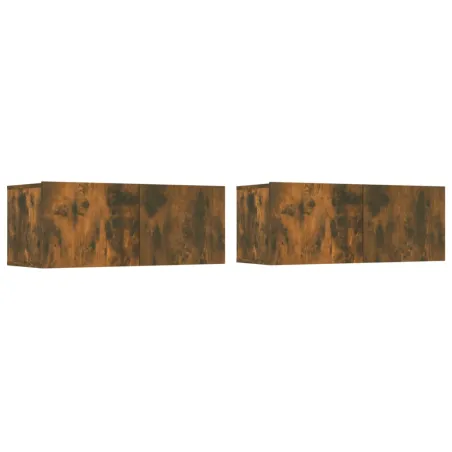 Ensemble de meubles TV 4 pcs Chêne fumé Bois d'ingénierie